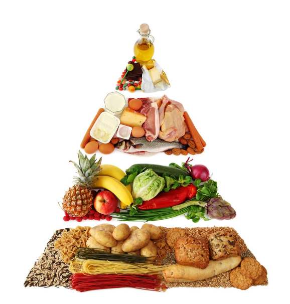 Alimentos que componen la pirámide alimenticia